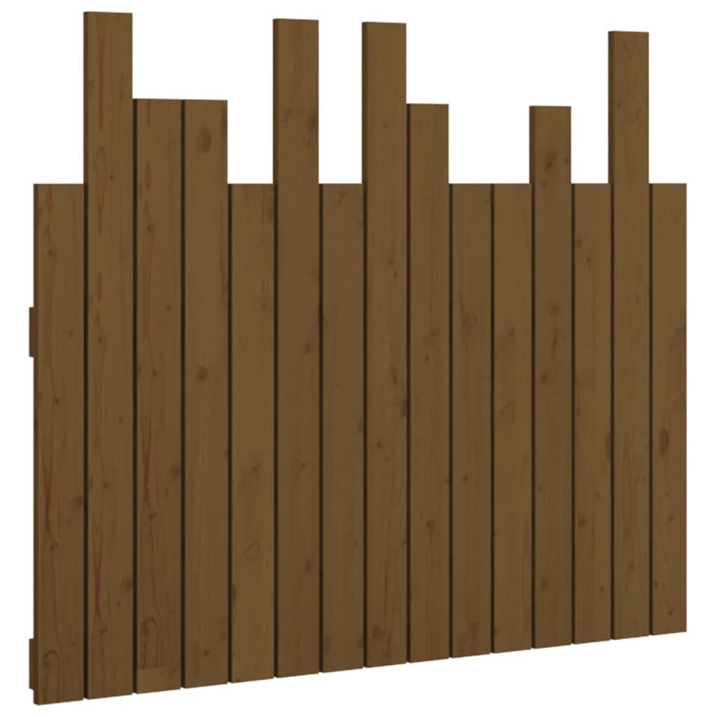 Uzglavlje za krevet boja meda 95,5x3x80 cm masivna borovina