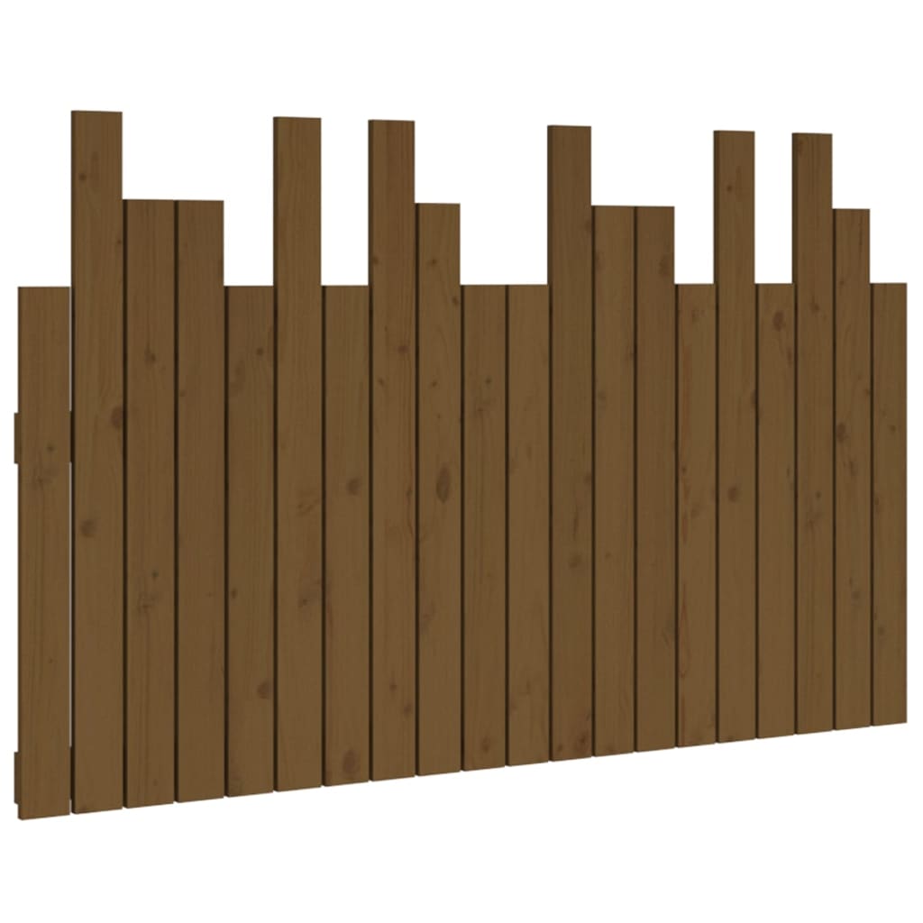 Uzglavlje za krevet boja meda 127,5x3x80 cm masivna borovina