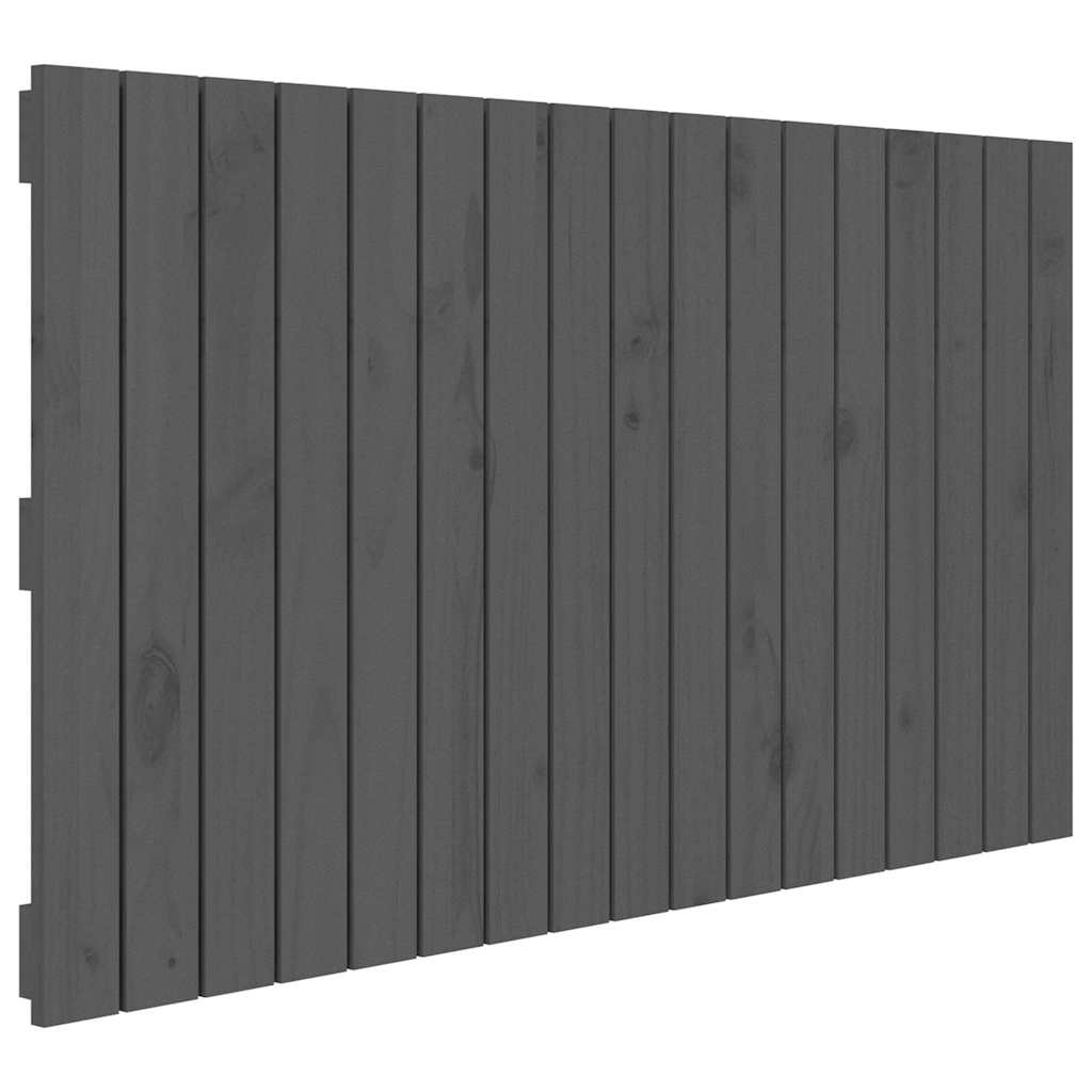Zidno uzglavlje sivo 108 x 3 x 60 cm od masivne borovine