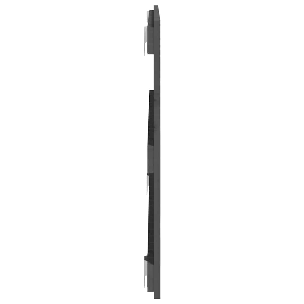 Zidno uzglavlje sivo 108 x 3 x 60 cm od masivne borovine