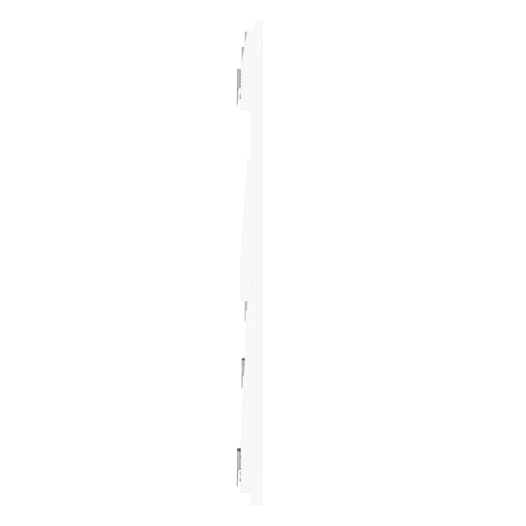 Zidno uzglavlje bijelo 204x3x60 cm od masivne borovine