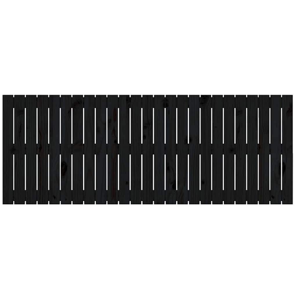 Uzglavlje za krevet Crno 159,5x3x60 cm od masivne borovine