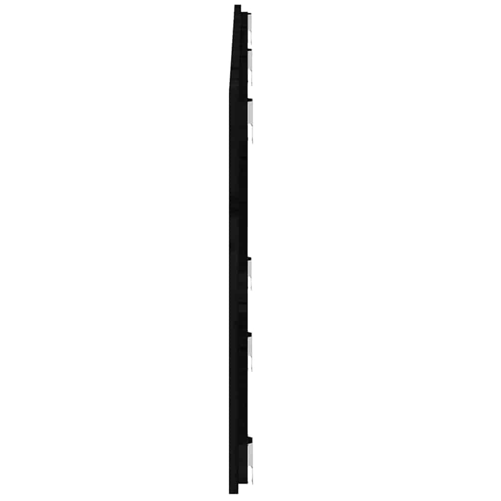 Uzglavlje za krevet Crno 159,5x3x60 cm od masivne borovine