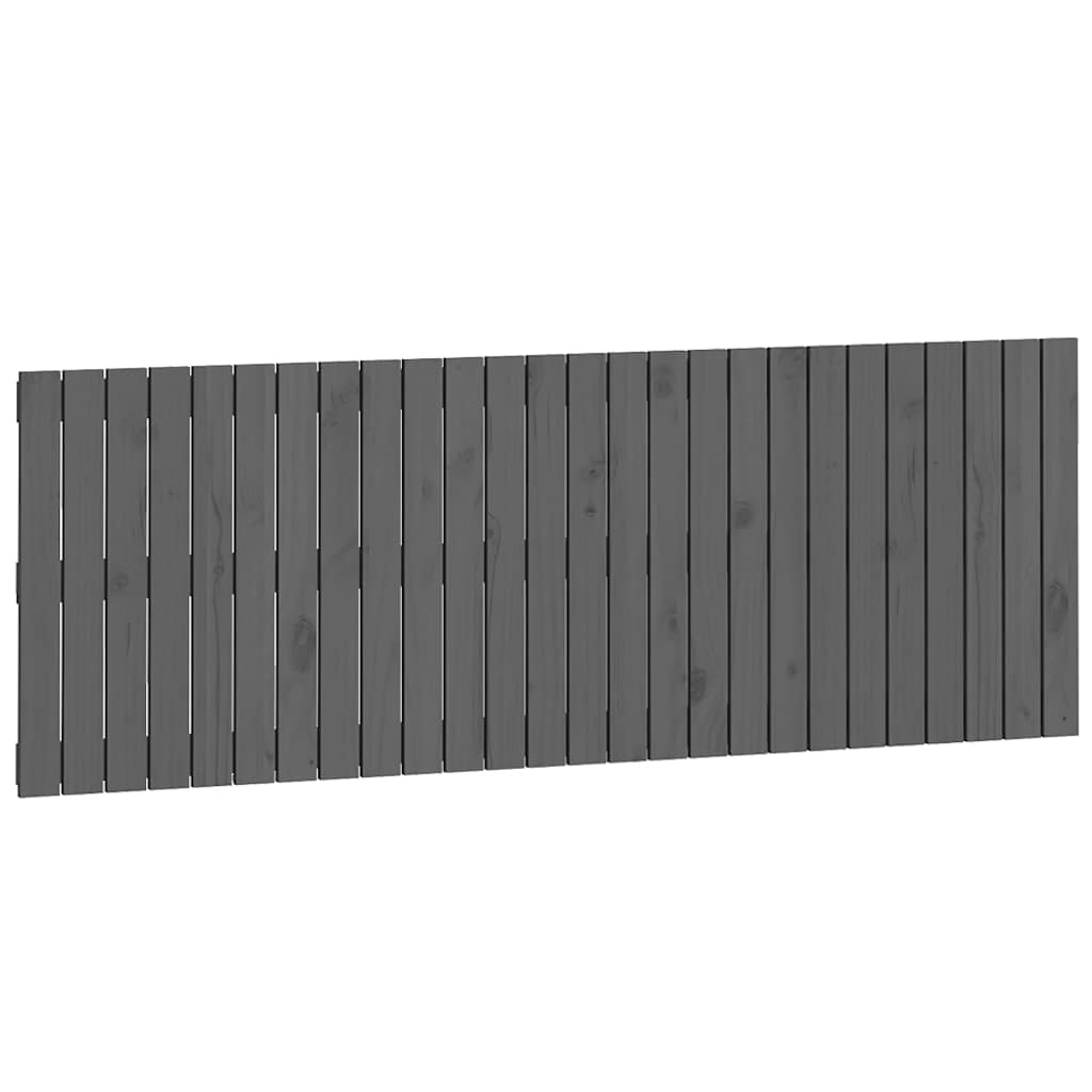 Zidno uzglavlje sivo 166x3x60 cm od masivne borovine