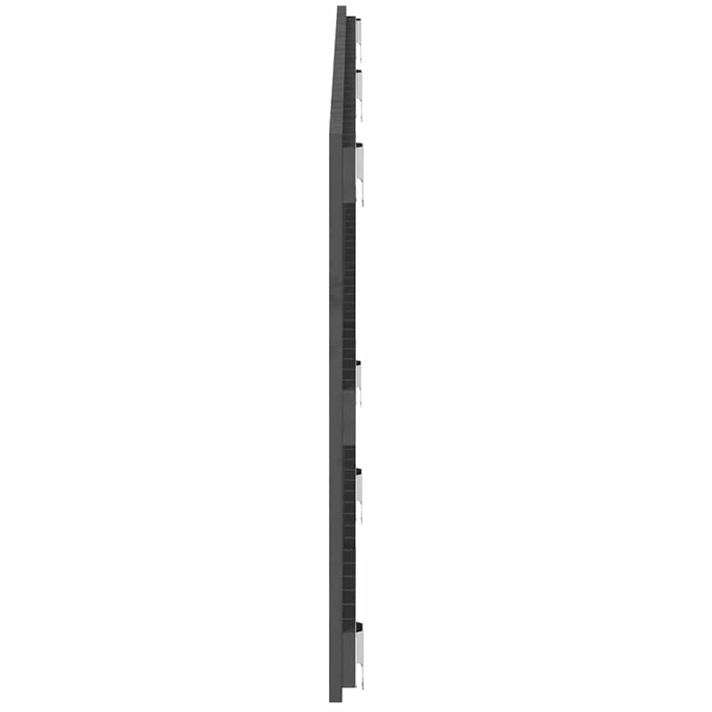 Zidno uzglavlje sivo 166x3x60 cm od masivne borovine