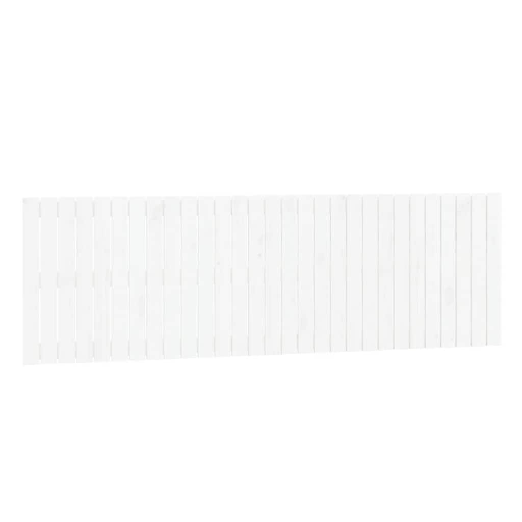 Zidno uzglavlje bijelo 185x3x60 cm od masivne borovine