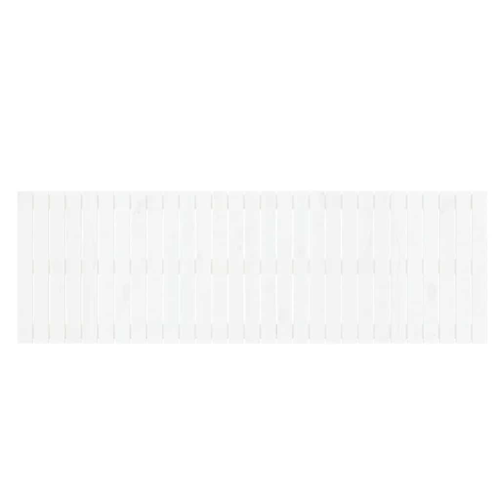 Zidno uzglavlje bijelo 185x3x60 cm od masivne borovine
