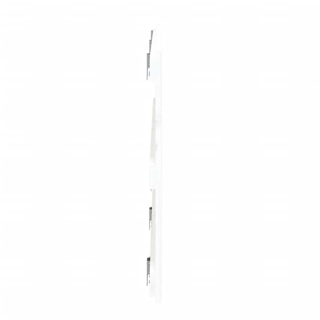 Zidno uzglavlje bijelo 185x3x60 cm od masivne borovine