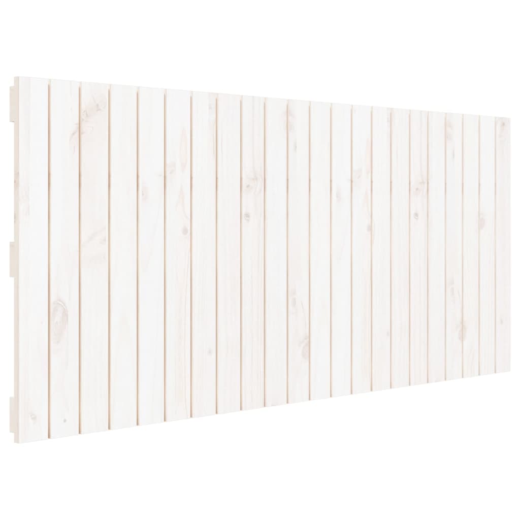 Zidno uzglavlje bijelo 140x3x60 cm od masivne borovine