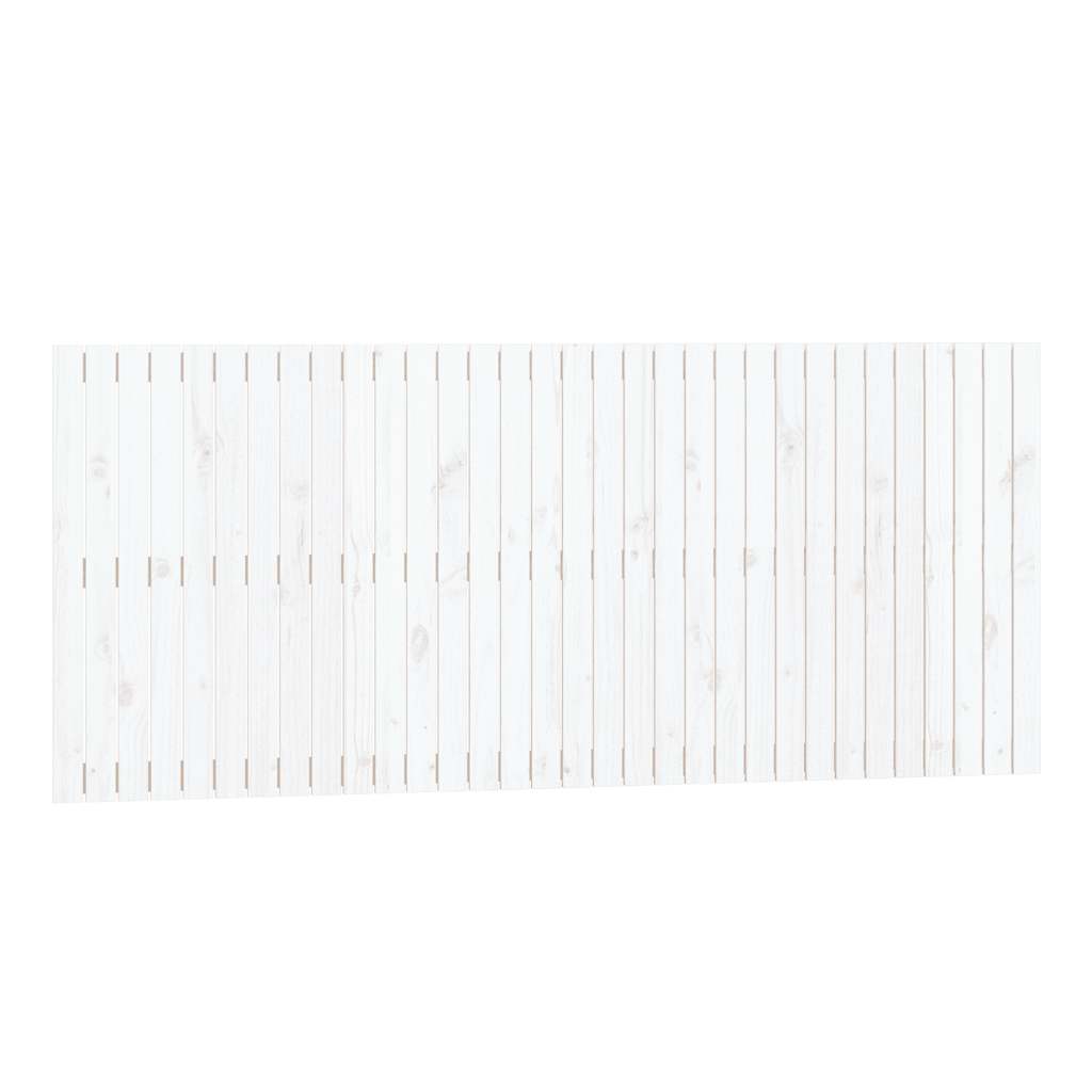 Zidno uzglavlje bijelo 204 x 3 x 90 cm od masivne borovine