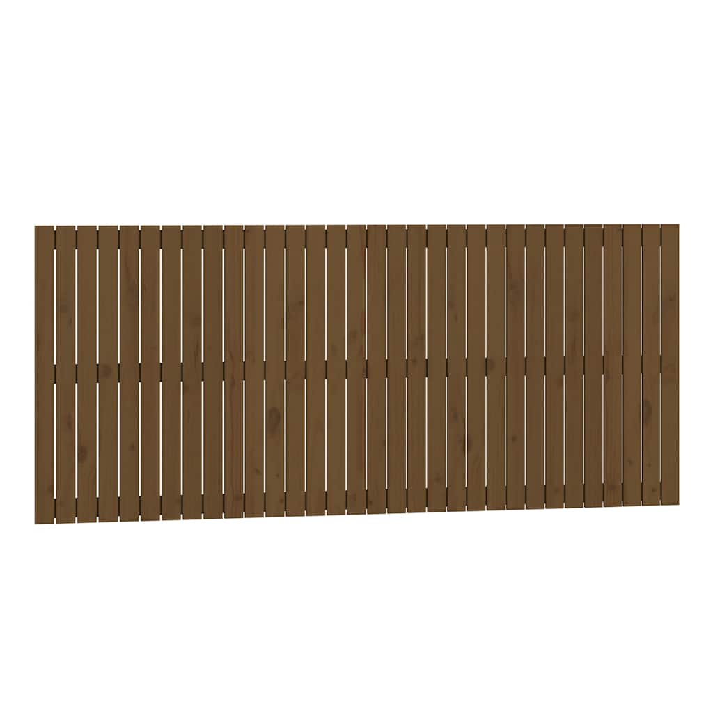 Zidno uzglavlje boja meda 204x3x90 cm masivna borovina
