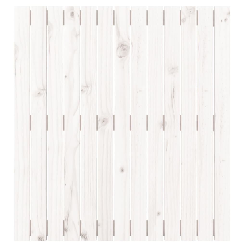 Zidno uzglavlje bijelo 82,5x3x90 cm od masivne borovine