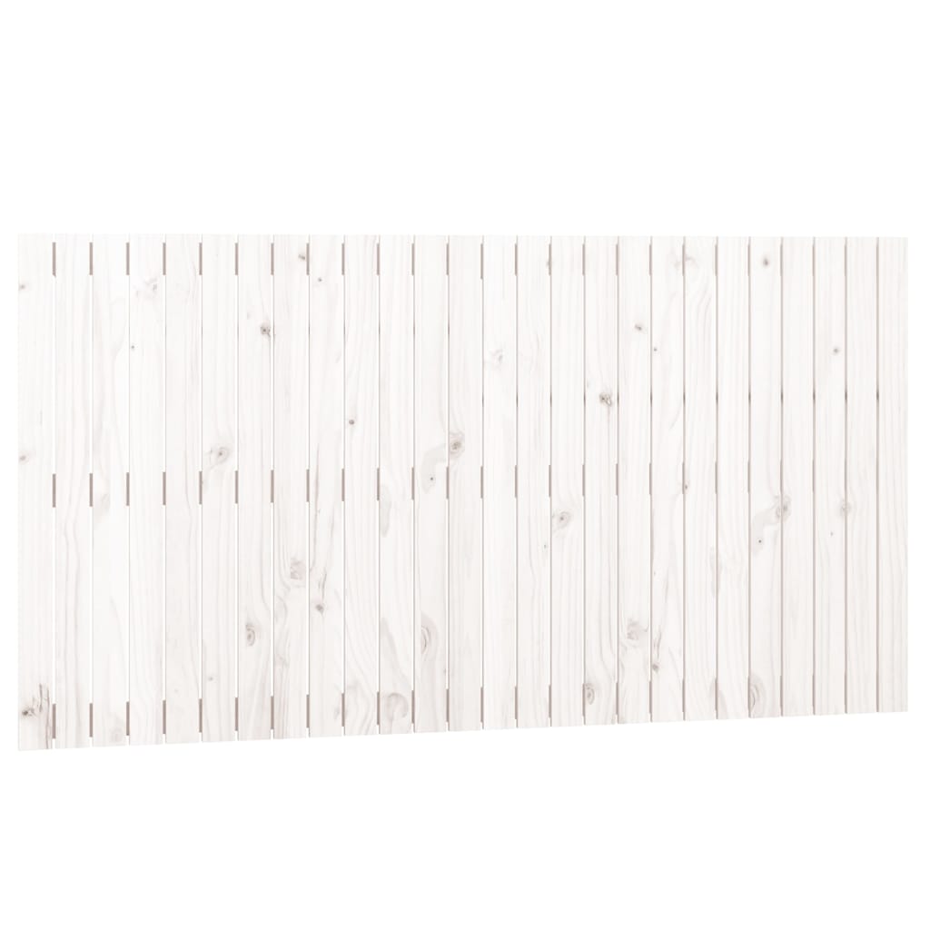 Zidno uzglavlje bijelo 166x3x90 cm od masivne borovine
