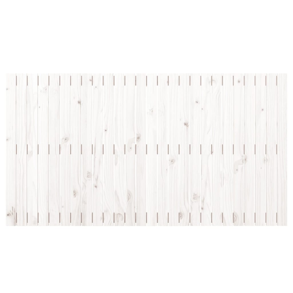Zidno uzglavlje bijelo 166x3x90 cm od masivne borovine