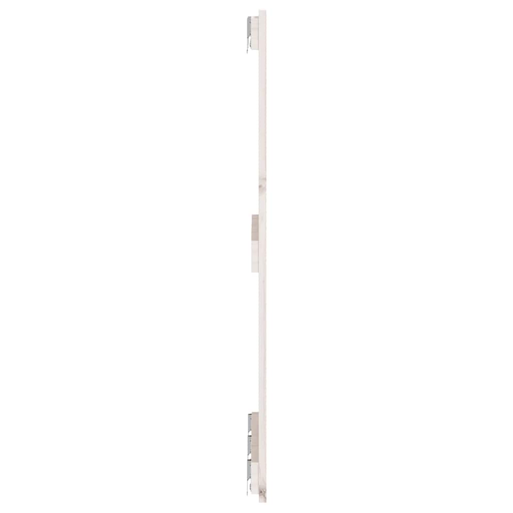 Zidno uzglavlje bijelo 166x3x90 cm od masivne borovine