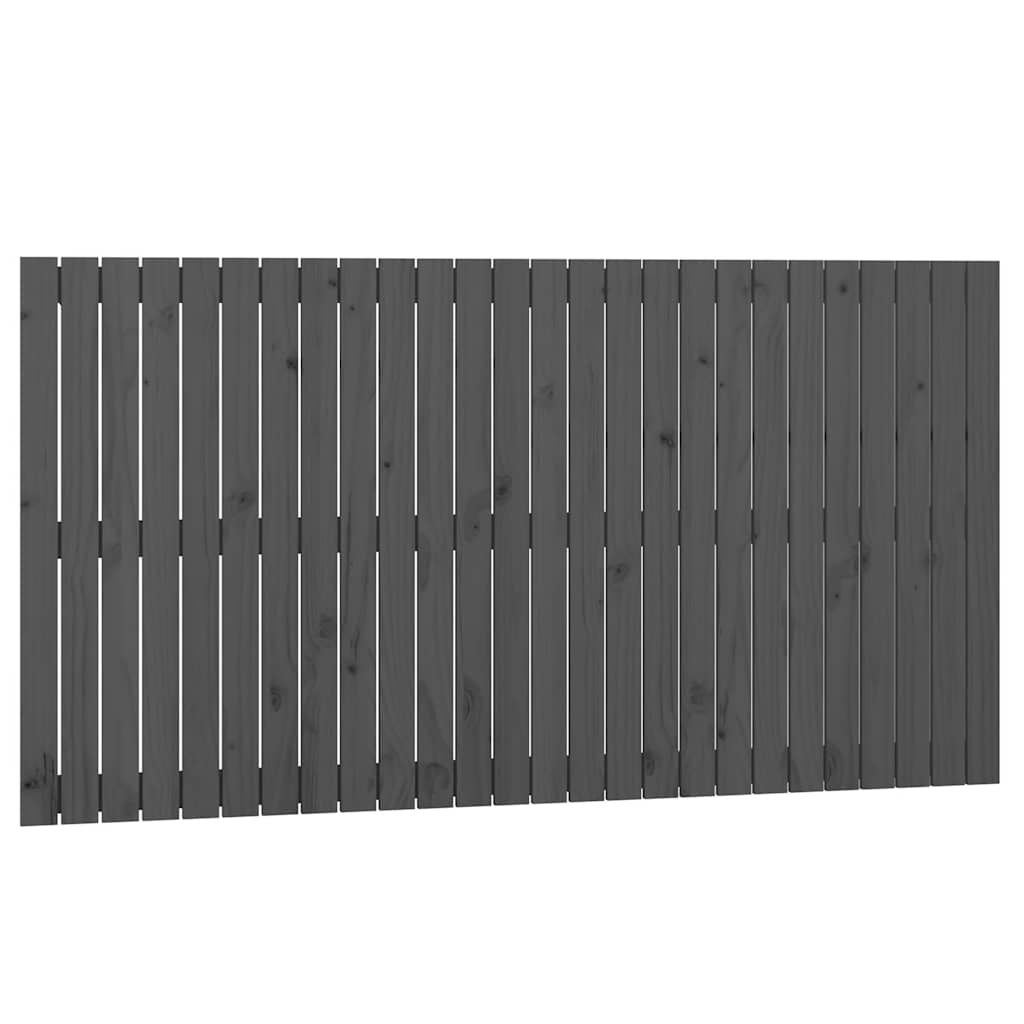 Zidno uzglavlje sivo 166x3x90 cm od masivne borovine
