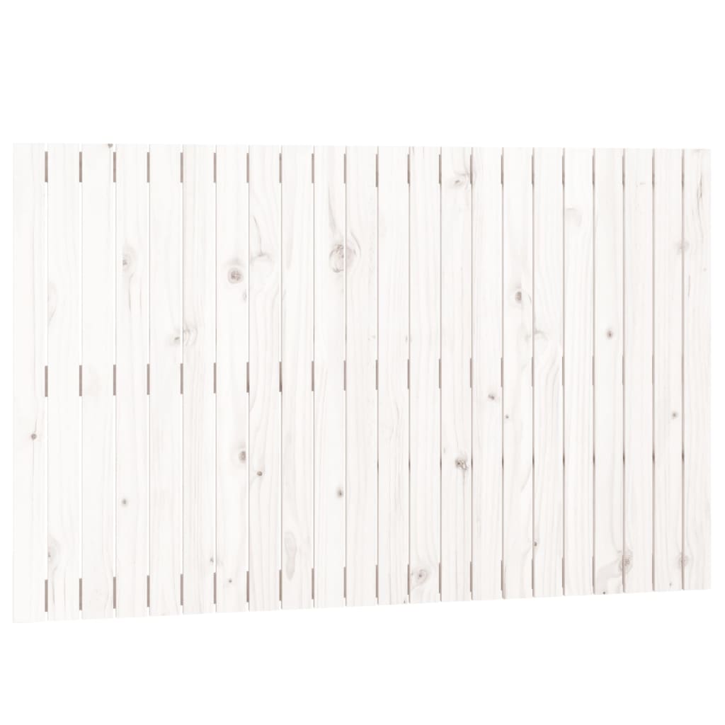 Zidno uzglavlje bijelo 140x3x90 cm od masivne borovine