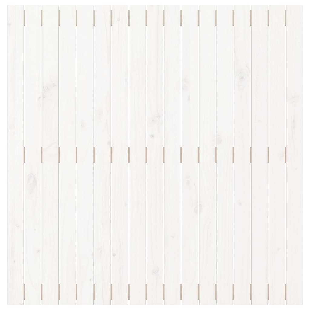 Zidno uzglavlje bijelo 108x3x110 cm od masivne borovine