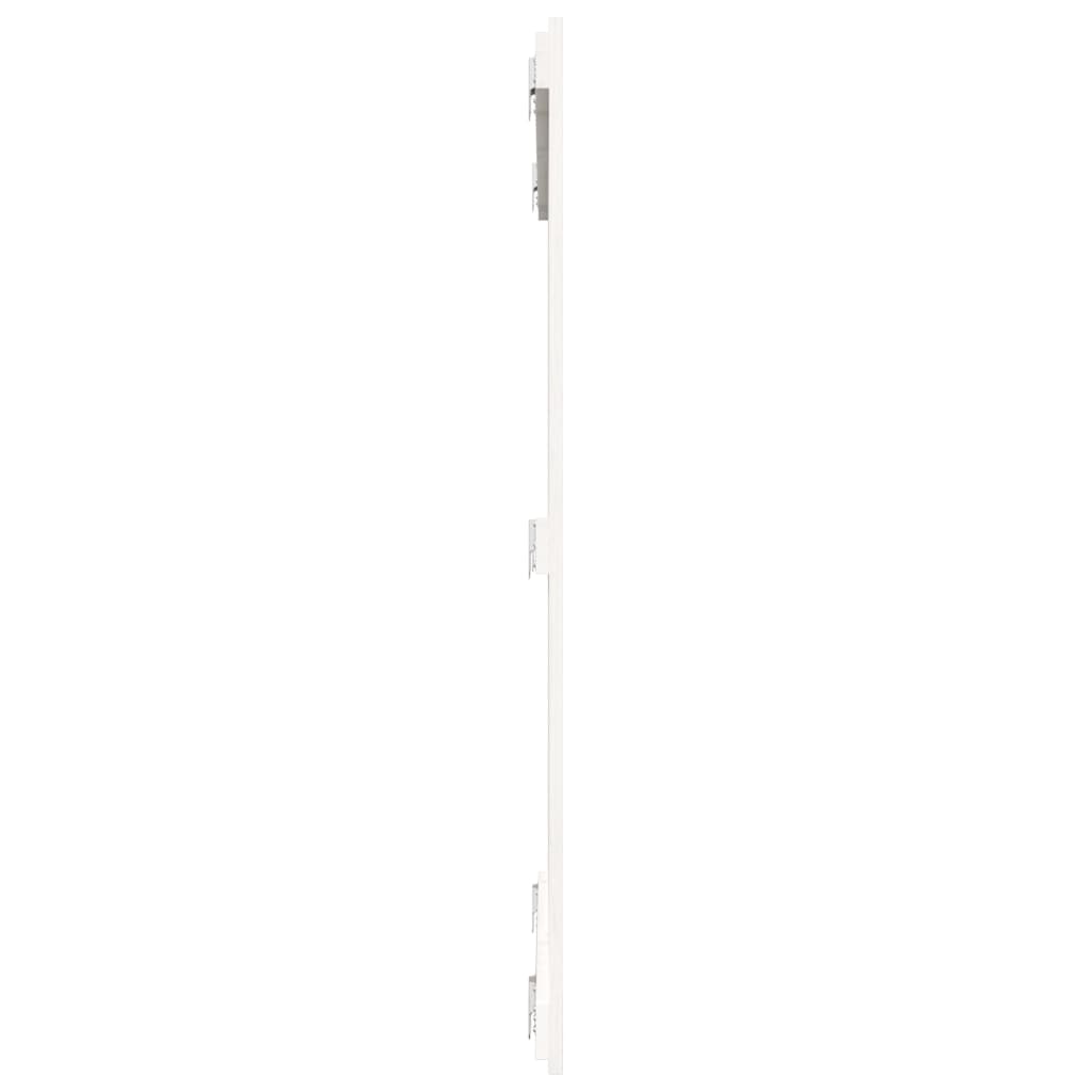Zidno uzglavlje bijelo 108x3x110 cm od masivne borovine