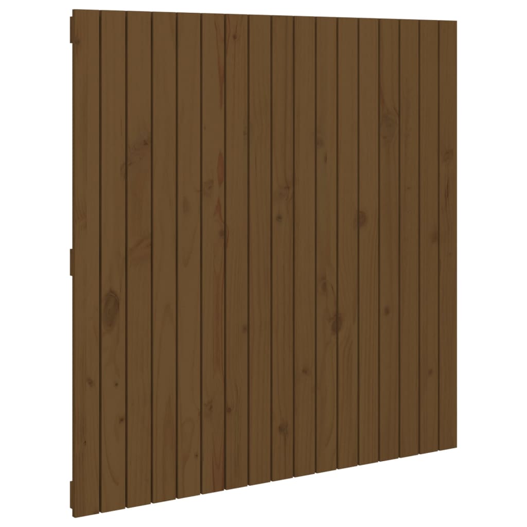 Zidno uzglavlje boja meda 108x3x110 cm masivna borovina