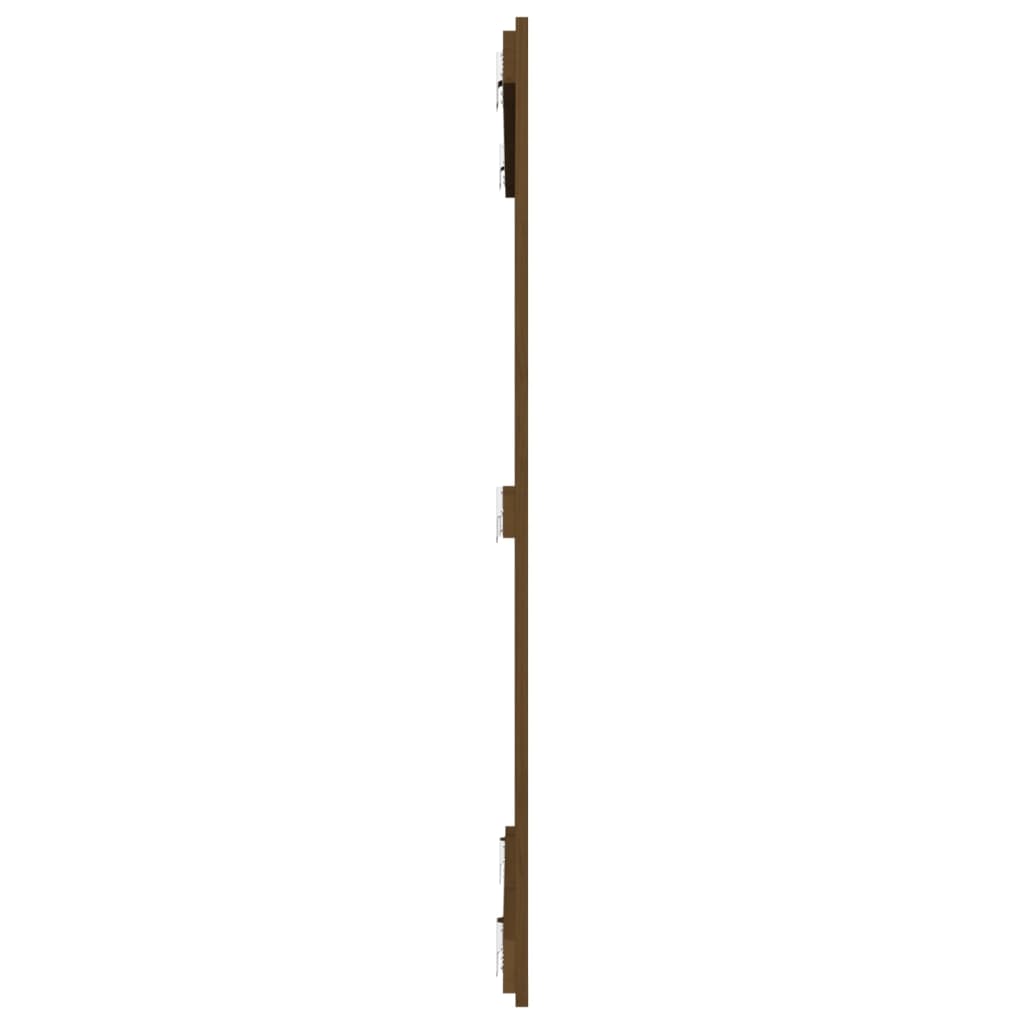 Zidno uzglavlje boja meda 108x3x110 cm masivna borovina