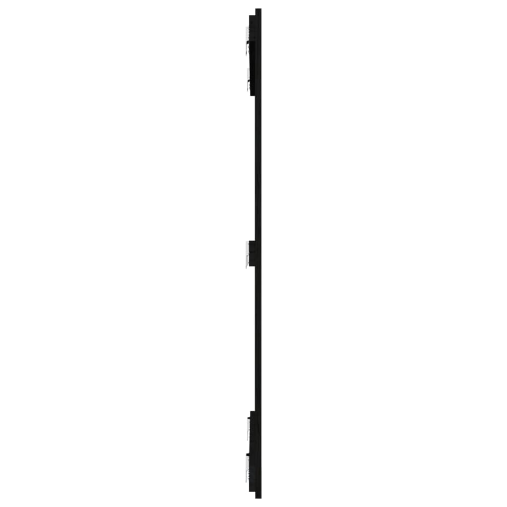Zidno uzglavlje crni 95,5x3x110 cm od masivne borovine
