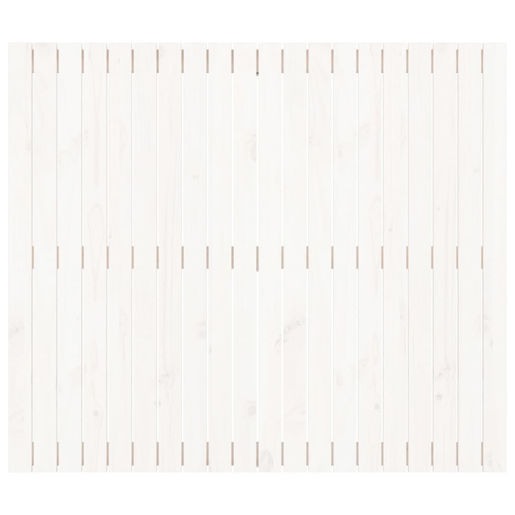 Zidno uzglavlje bijelo 127,5x3x110 cm od masivne borovine