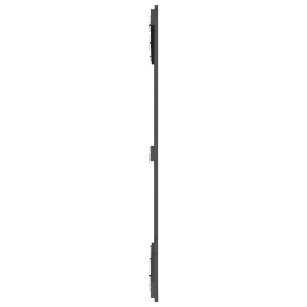 Zidno uzglavlje sivo 127,5x3x110 cm od masivne borovine