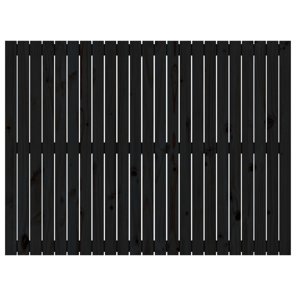 Zidno uzglavlje crni 146,5x3x110 cm od masivne borovine
