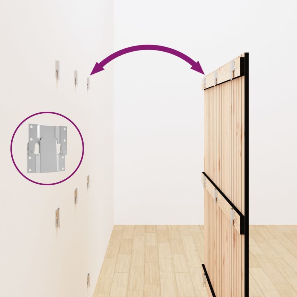 Zidno uzglavlje crni 146,5x3x110 cm od masivne borovine