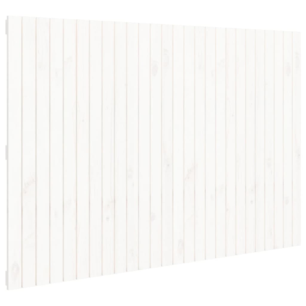 Zidno uzglavlje bijelo 166x3x110 cm od masivne borovine