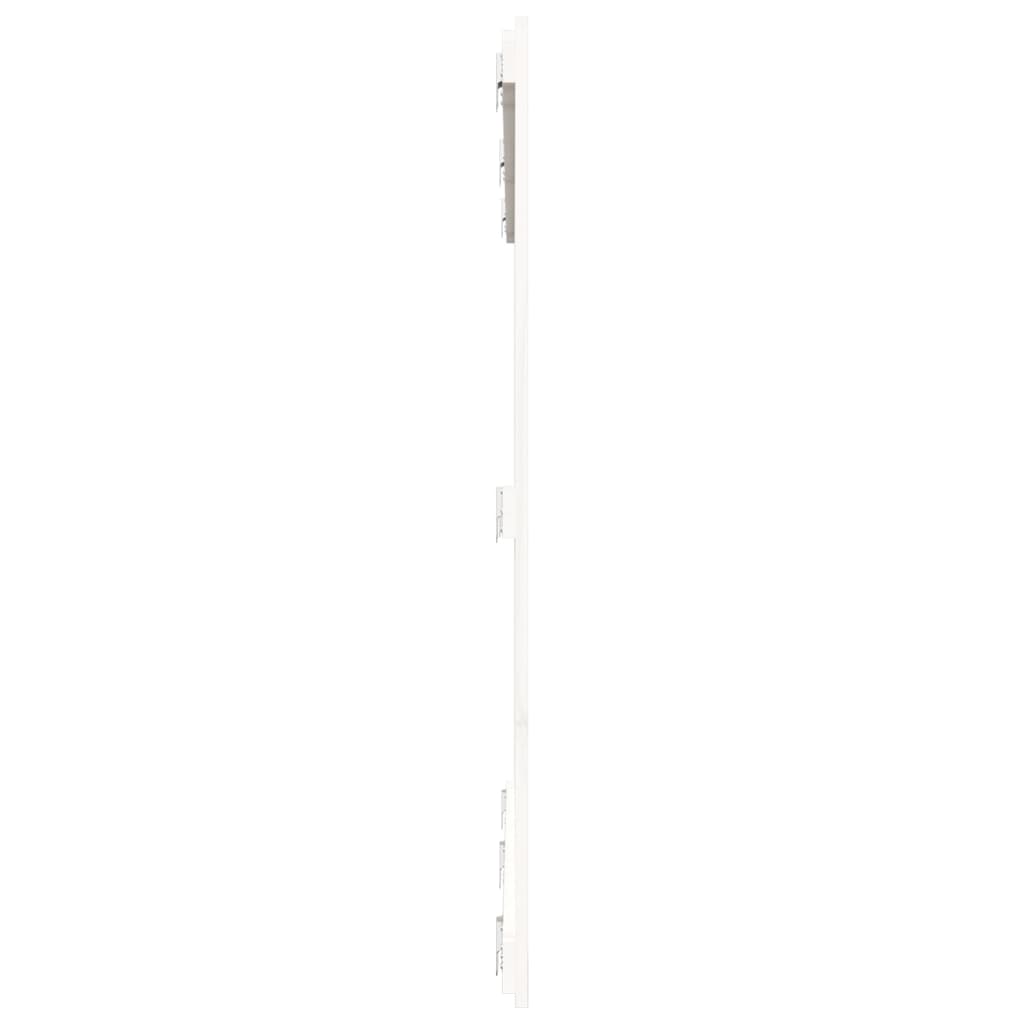 Zidno uzglavlje bijelo 166x3x110 cm od masivne borovine