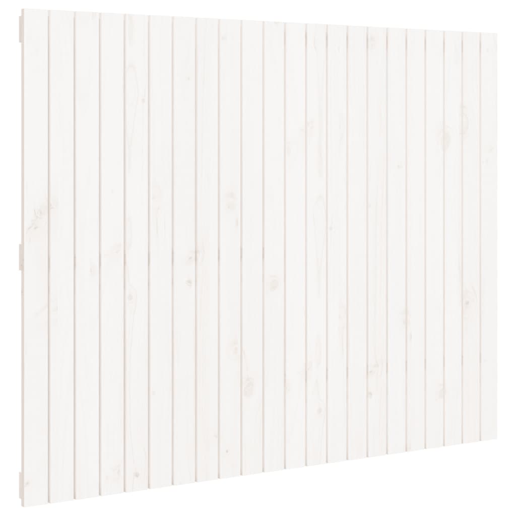 Zidno uzglavlje bijelo 140x3x110 cm od masivne borovine