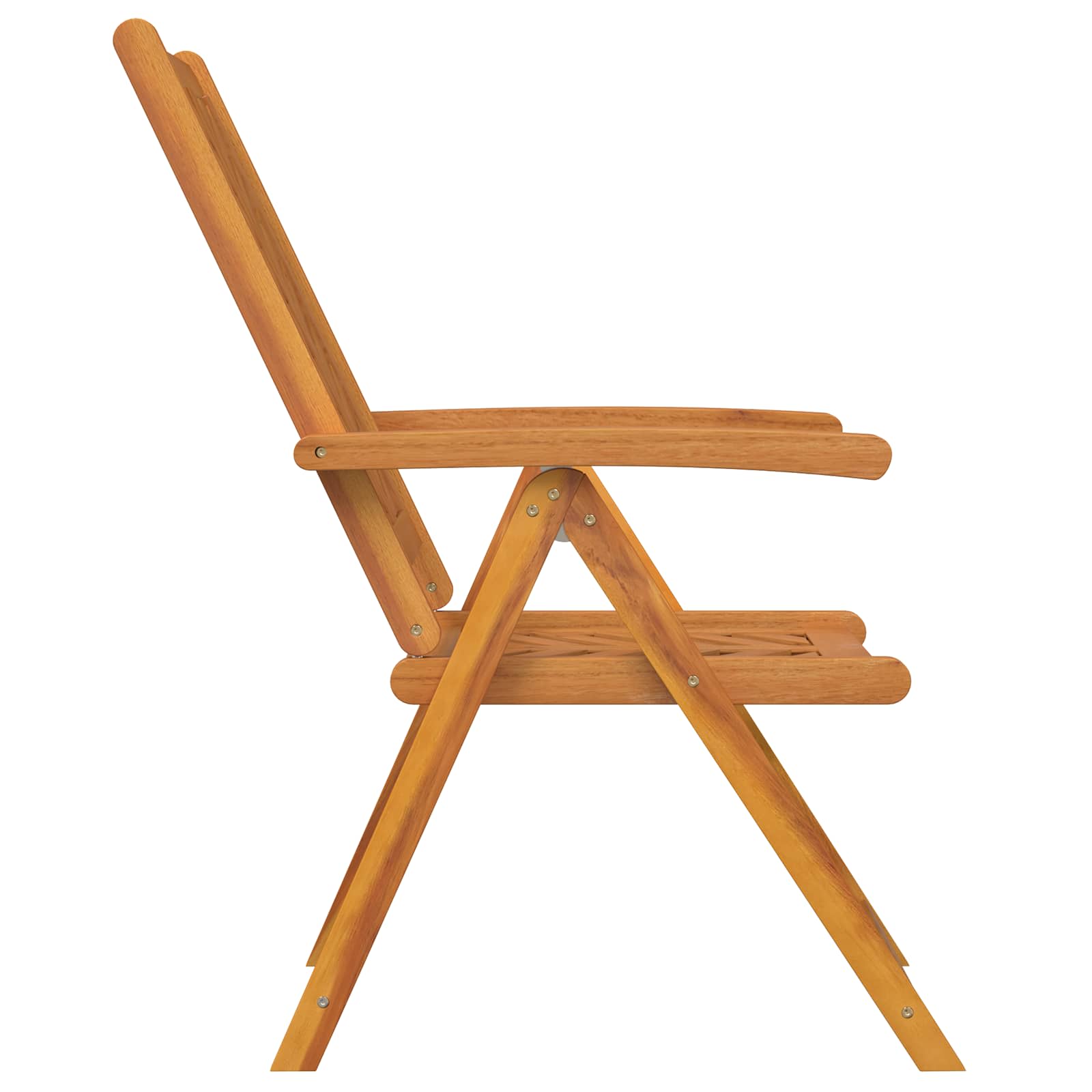 Vrtna stolica 4 pcs Smeđa 57 x 72 x 109 cm Čvrsto drvo akacije