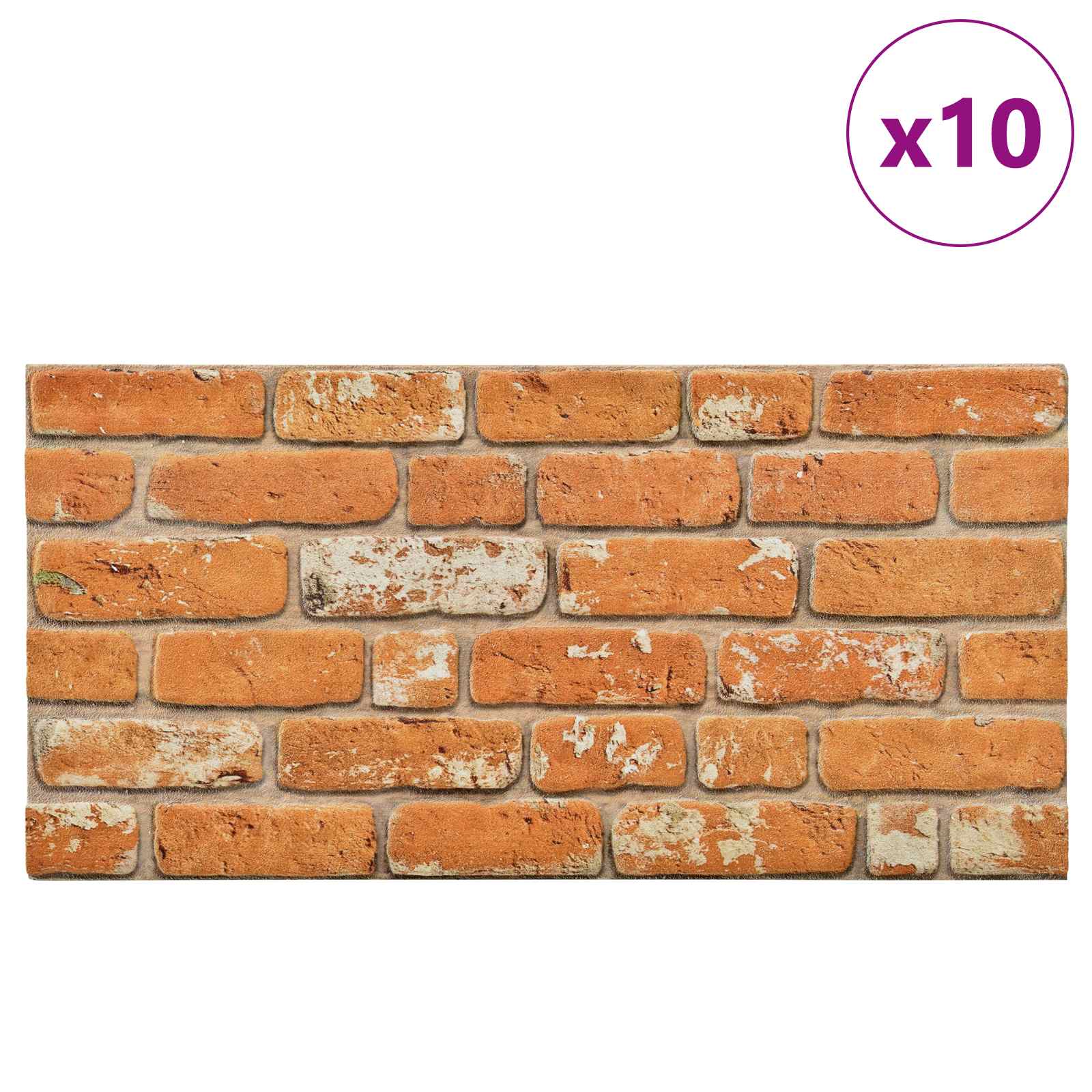 Zidne panele 10 pcs Opeka 100 x 50 cm EPS pjena