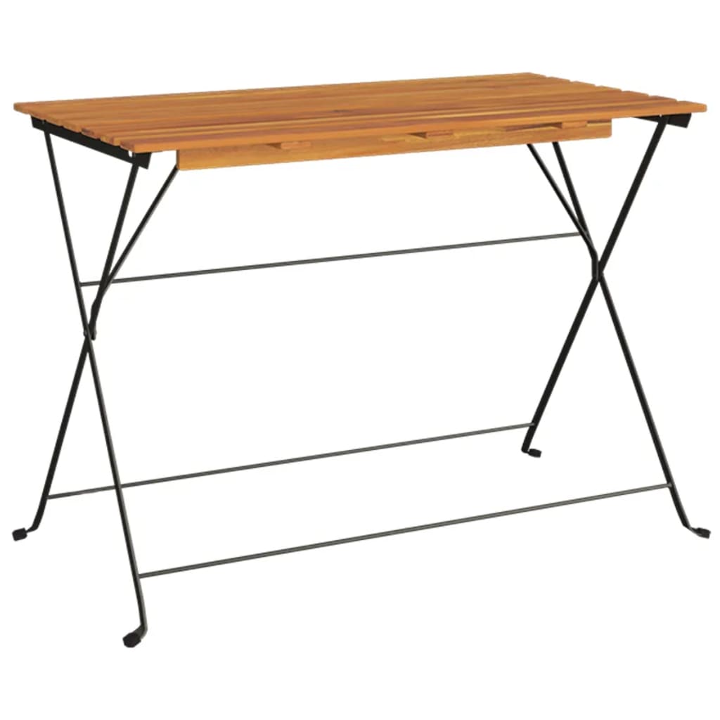 Sklopivi bistro stol 100 x 54 x 71 cm od drva bagrema i čelika