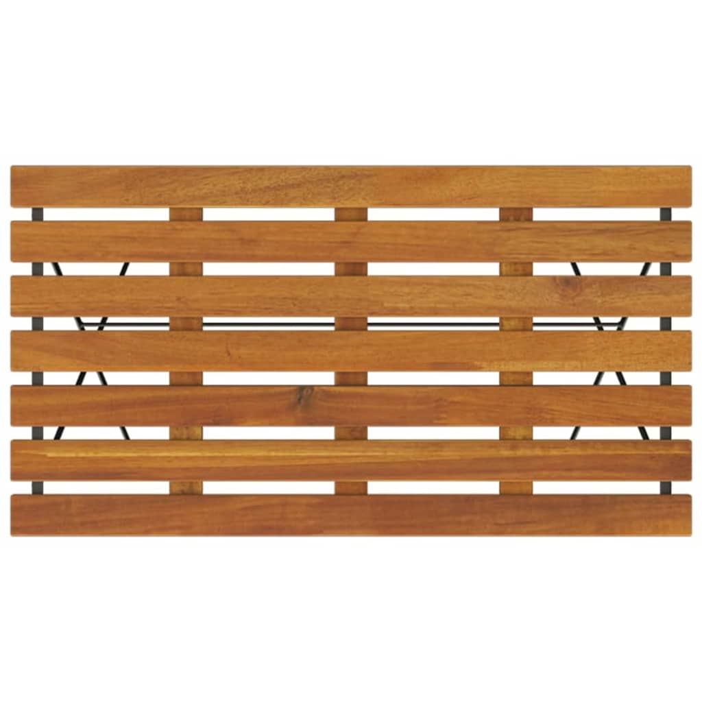Sklopivi bistro stol 100 x 54 x 71 cm od drva bagrema i čelika