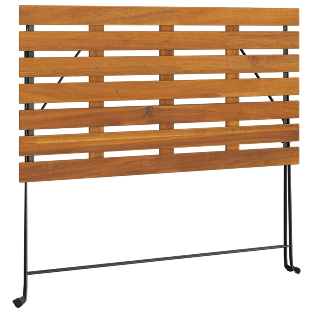 Sklopivi bistro stol 100 x 54 x 71 cm od drva bagrema i čelika