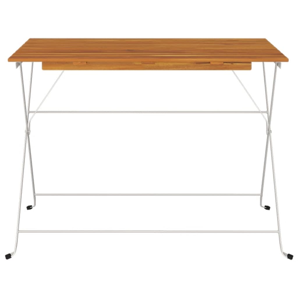 Sklopivi bistro stol 100 x 54 x 71 cm od drva bagrema i čelika