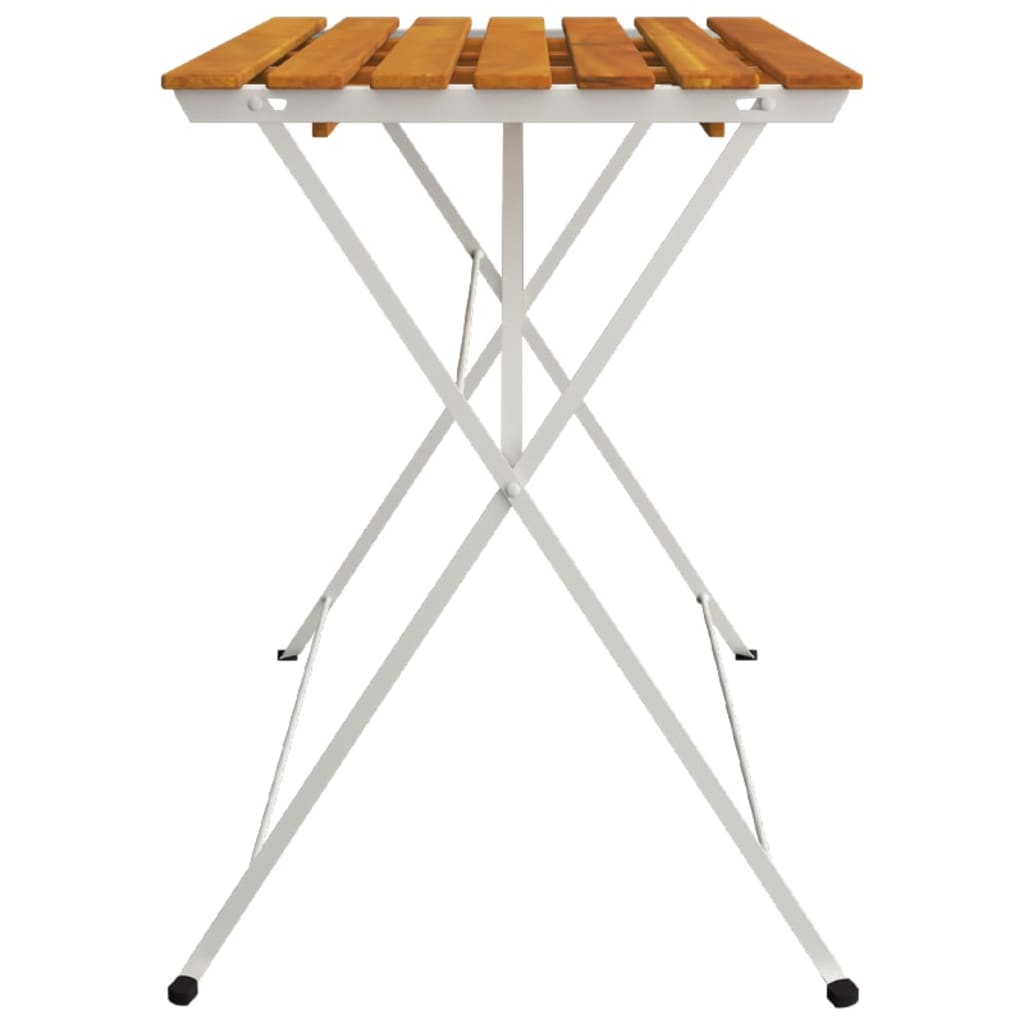 Sklopivi bistro stol 100 x 54 x 71 cm od drva bagrema i čelika