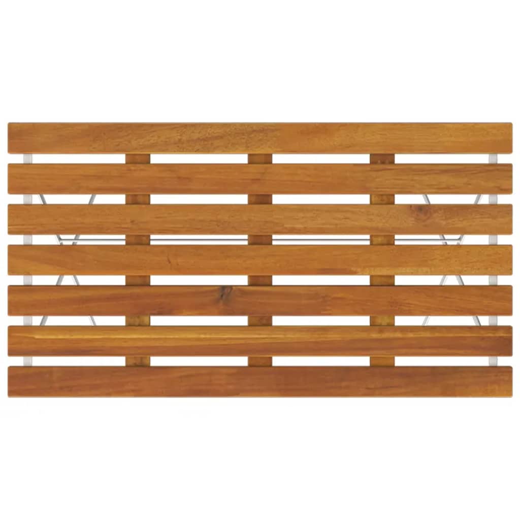 Sklopivi bistro stol 100 x 54 x 71 cm od drva bagrema i čelika