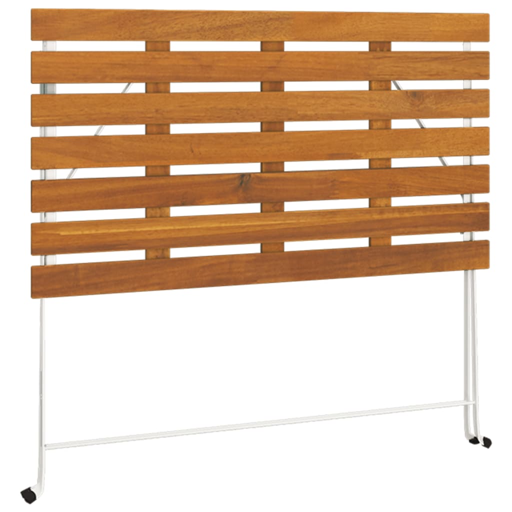Sklopivi bistro stol 100 x 54 x 71 cm od drva bagrema i čelika
