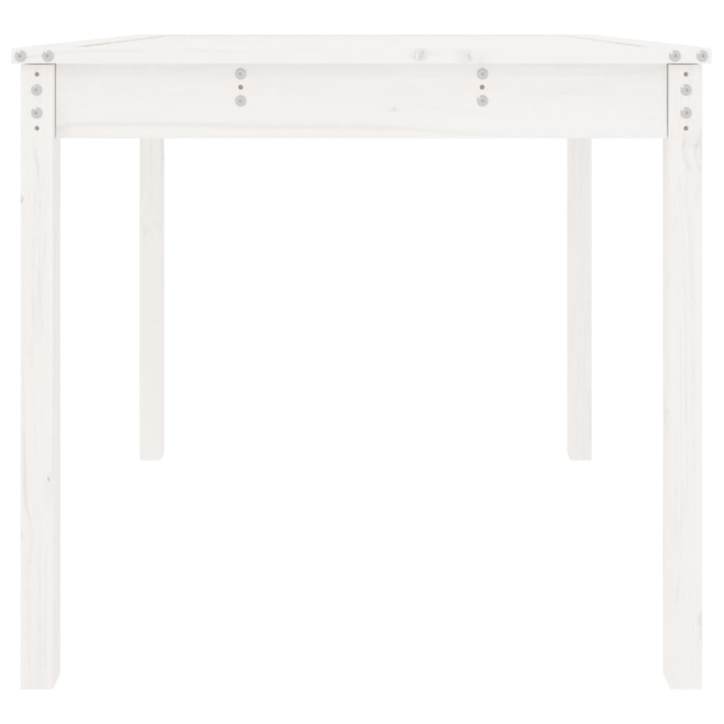 Vrtni stol bijeli 82,5 x 82,5 x 76 cm od masivne borovine