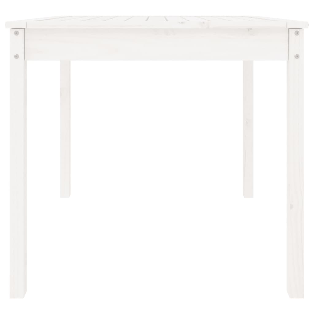 Vrtni stol bijeli 82,5 x 82,5 x 76 cm od masivne borovine