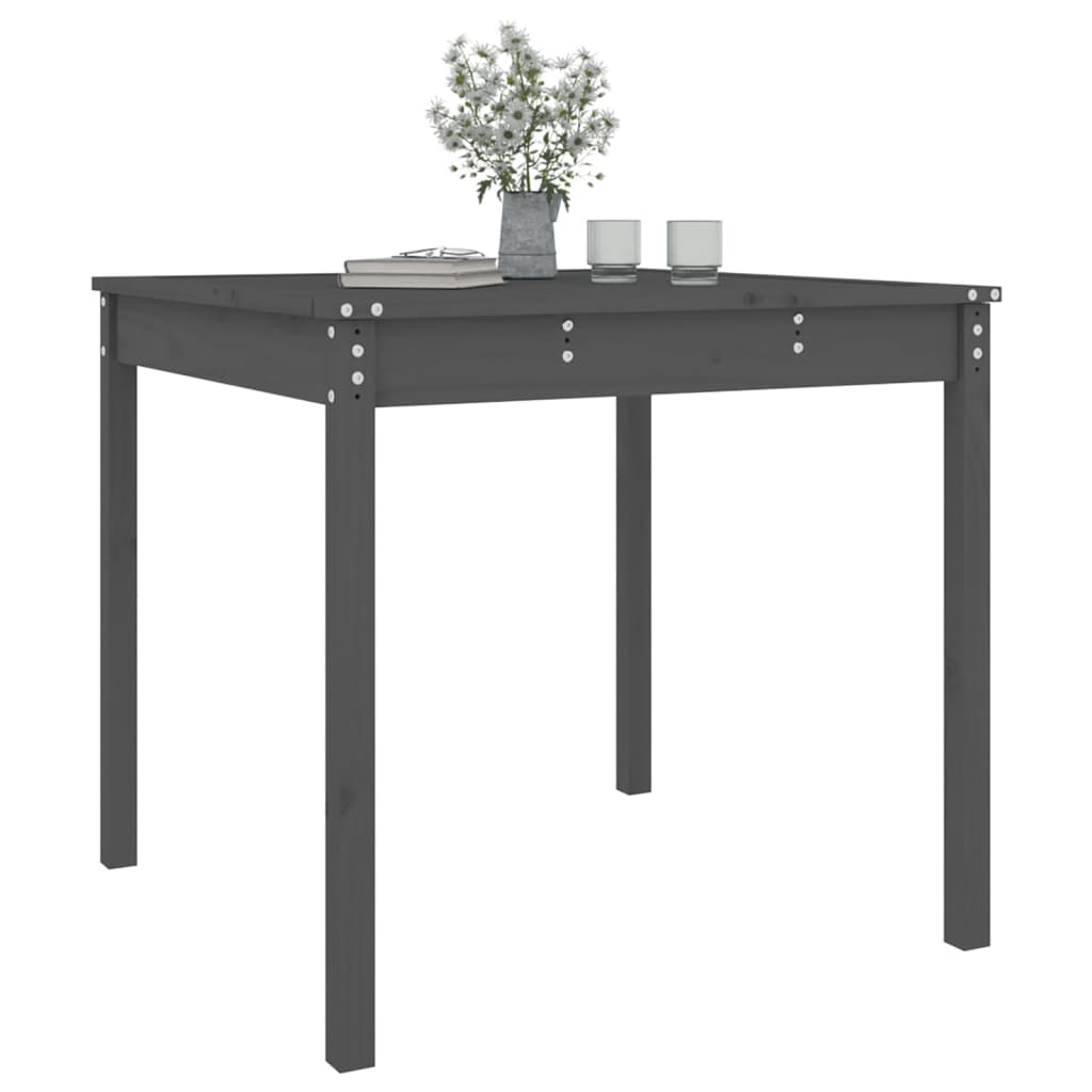 Vrtni stol sivi 82,5 x 82,5 x 76 cm od masivne borovine