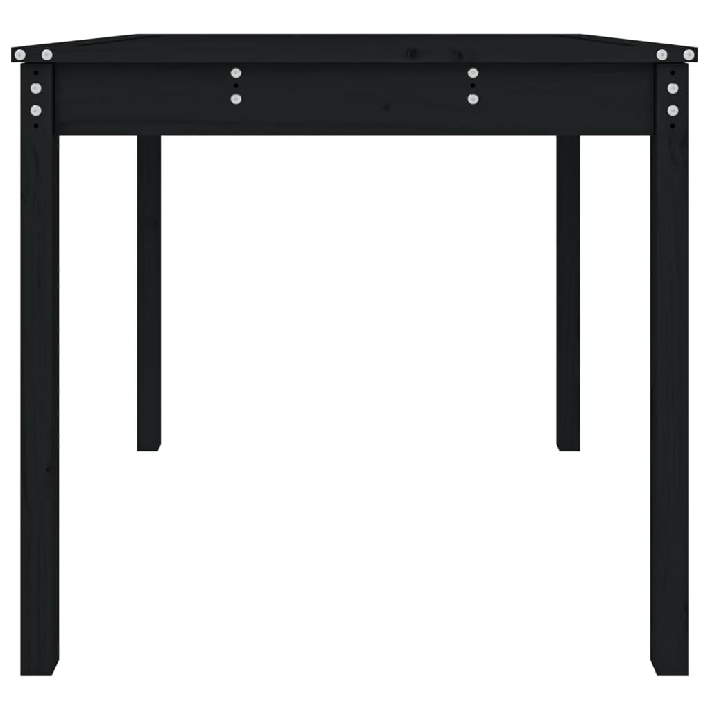 Vrtni stol crni 82,5 x 82,5 x 76 cm od masivne borovine