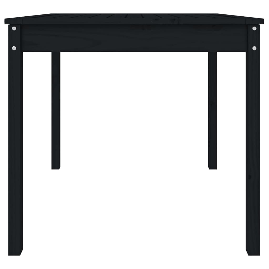 Vrtni stol crni 82,5 x 82,5 x 76 cm od masivne borovine