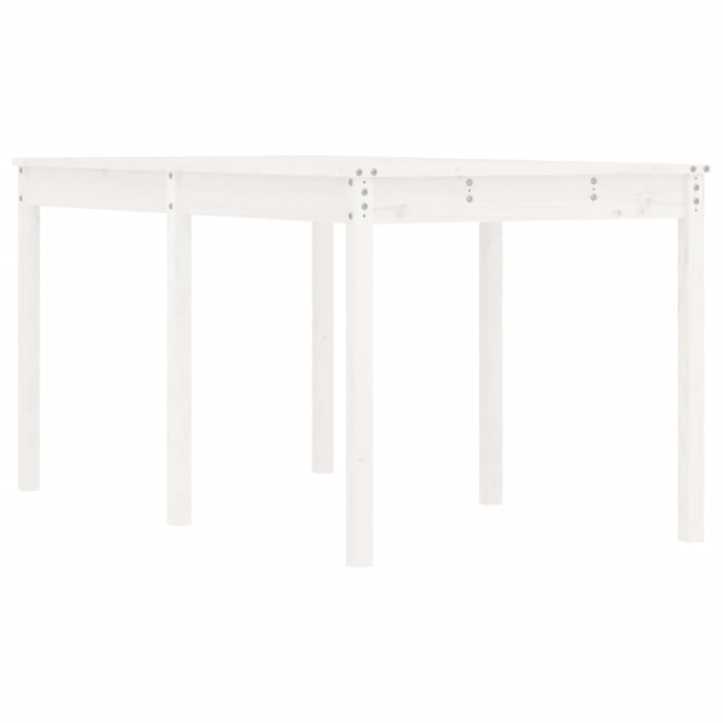 Vrtni stol bijeli 159,5 x 82,5 x 76 cm od masivne borovine