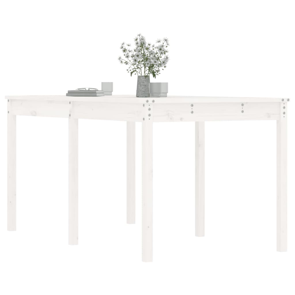 Vrtni stol bijeli 159,5 x 82,5 x 76 cm od masivne borovine