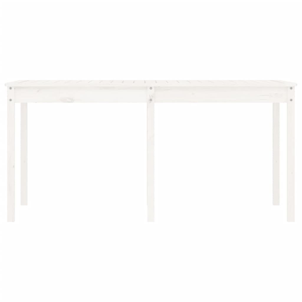 Vrtni stol bijeli 159,5 x 82,5 x 76 cm od masivne borovine